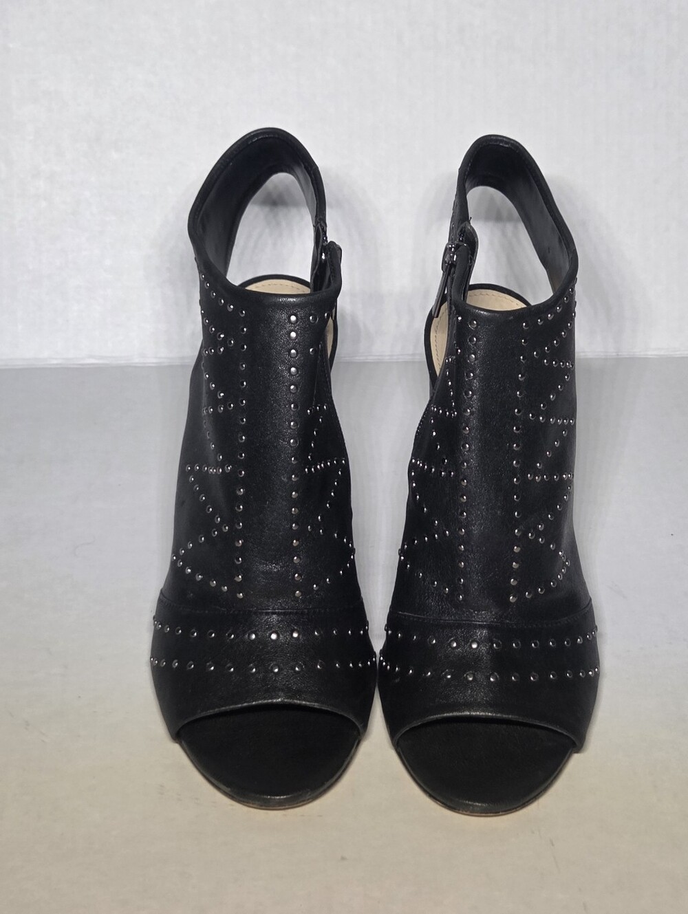 Vince Camuto Black Studded Open-Toe Women’s Heels